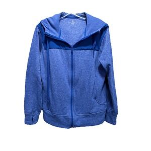 Adidas Climawarm‎ Blue Zip Up Athletic Jacket Size Large (16-18) Pockets Logo